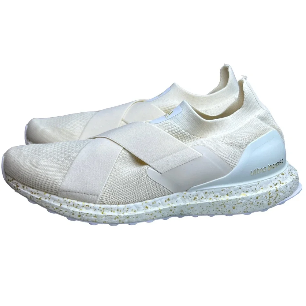 Adidas‎ Ultraboost Slip On DNA Cream White Gold Sneaker Athleisure Women's 9
